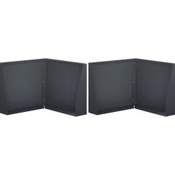 vidaXL Keerwand 2 st 50 x 50 x 30 cm Staal Antraciet