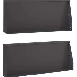 vidaXL Keerwand 2 st 100 x 12 x 30 cm Staal Zwart