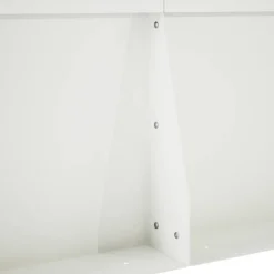 vidaXL Keerwand 4 st 100 x 12 x 30 cm Staal Wit