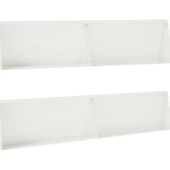 vidaXL Keerwand 4 st 100 x 12 x 30 cm Staal Wit