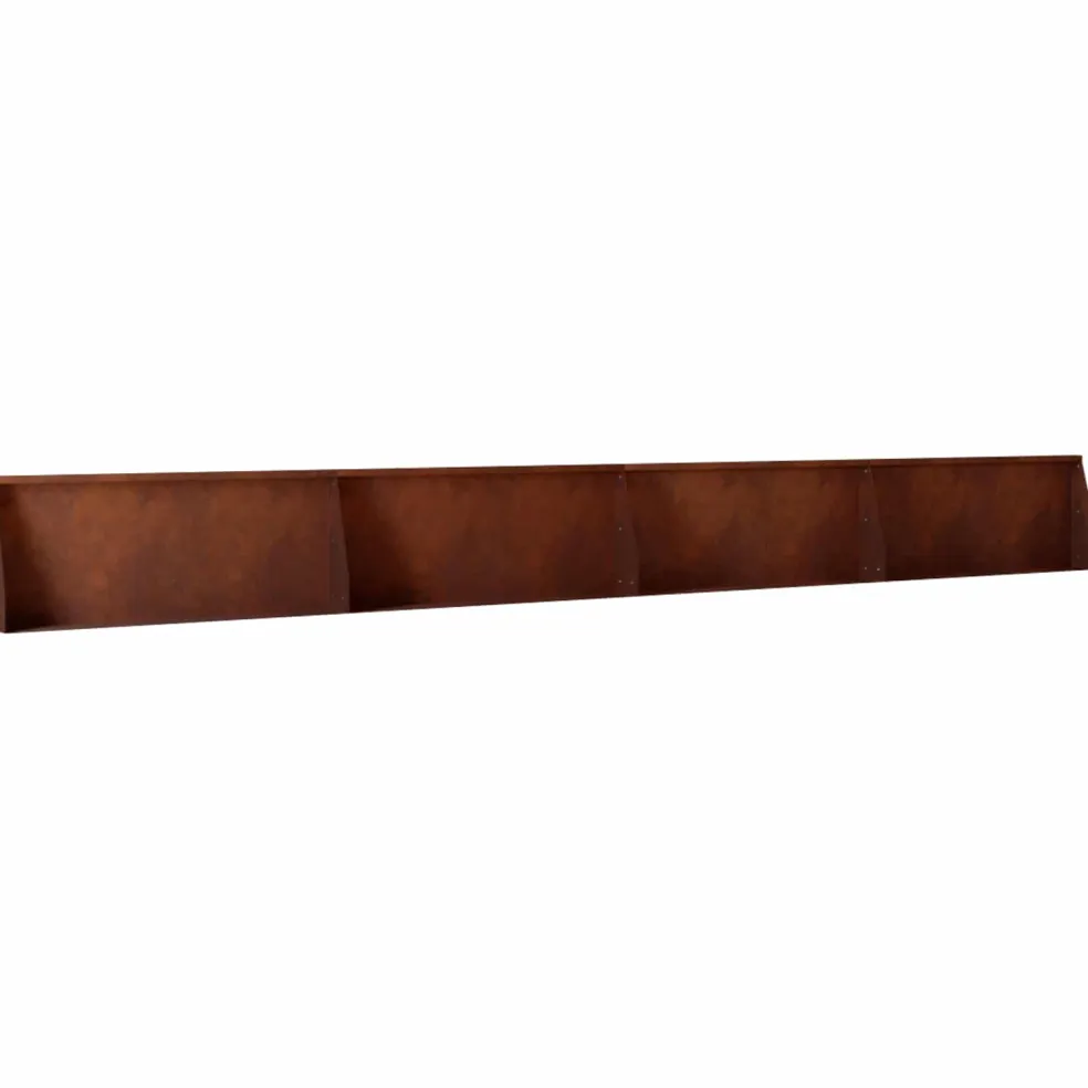 vidaXL Keerwand 4 st 100 x 12 x 30 cm weervast staal Roestkleurig