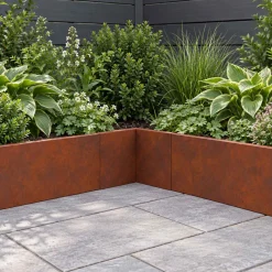 vidaXL Keerwand 2 st 50 x 50 x 30 cm weervast staal Roestkleurig