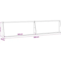 vidaXL Keerwand 2 st 100 x 12 x 30 cm weervast staal Roestkleurig