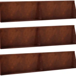 vidaXL Keerwand 6 st 100 x 12 x 30 cm weervast staal Roestkleurig