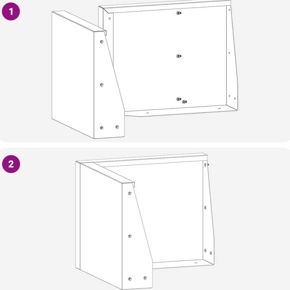 vidaXL Keerwand 50 x 50 x 30 cm Roestvrij staal zilver