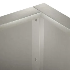 vidaXL Keerwand 50 x 50 x 30 cm Roestvrij staal zilver