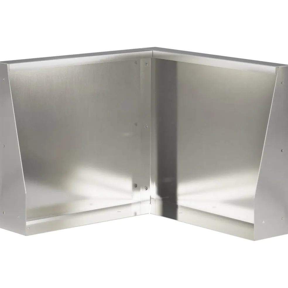 vidaXL Keerwand 50 x 50 x 30 cm Roestvrij staal zilver