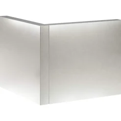 vidaXL Keerwand 50 x 50 x 30 cm Roestvrij staal zilver