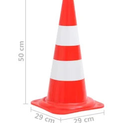vidaXL Kegelset met ketting 10 m rood en wit