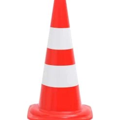 vidaXL Kegelset met ketting 10 m rood en wit