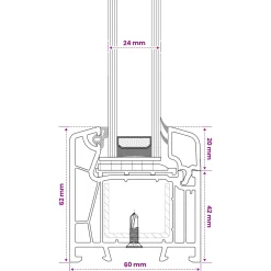 vidaXL Kelderraam interne kleur wit RISOR 30 x 30 cm