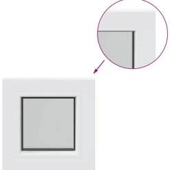 vidaXL Kelderraam interne kleur wit RISOR 30 x 30 cm