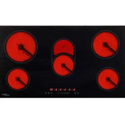 vidaXL Keramische kookplaat 5 kookzones aanraakbediening 8500 W 77 cm