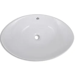 vidaXL Keramische wastafel ovaal 59 x 38,5 cm