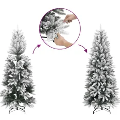 vidaXL Kerstbomen Warmwit PVC en Plastic en Staal en PE