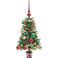 vidaXL Kerstboom met 150 LED met standaard Groen 65 cm PE
