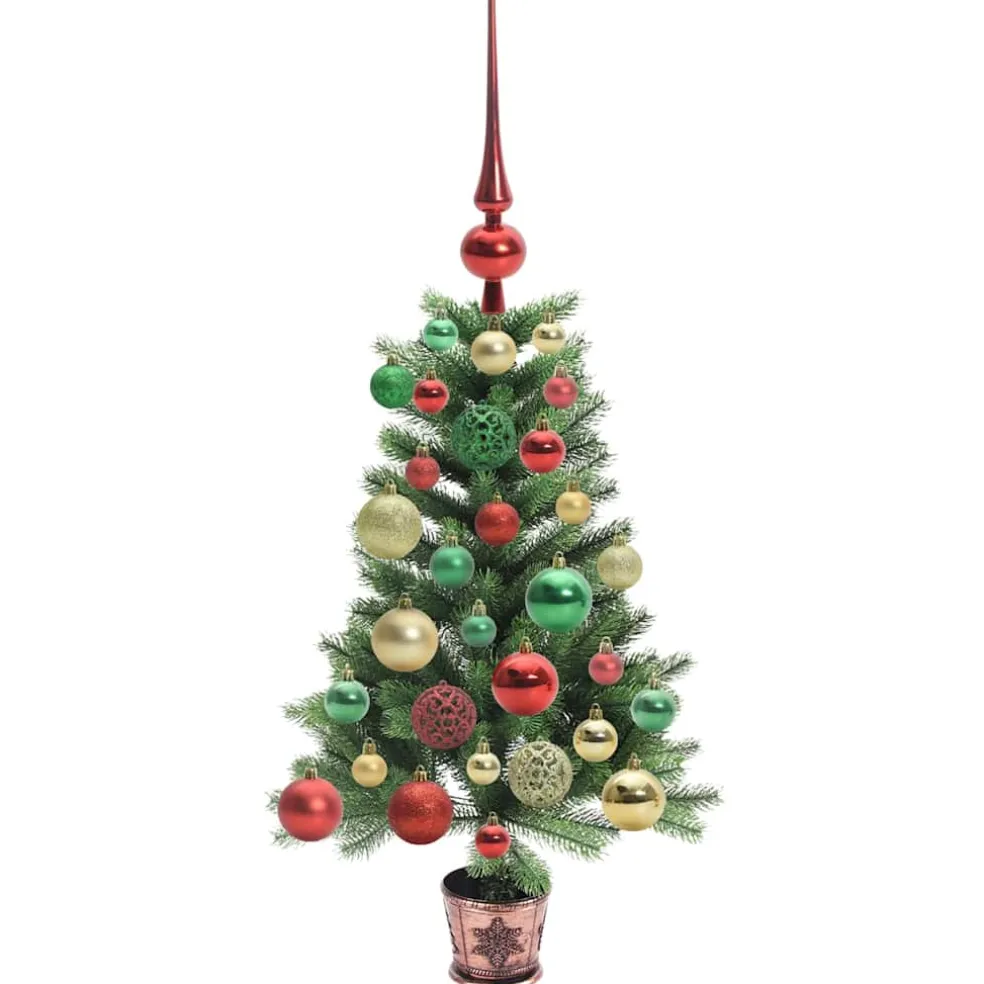 vidaXL Kerstboom met 150 LED met standaard Groen 65 cm PE