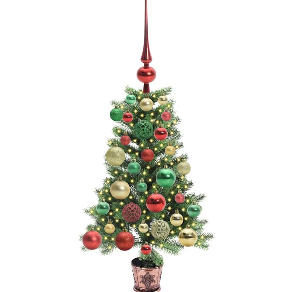 vidaXL Kerstboom met 150 LED met standaard Groen 65 cm PE