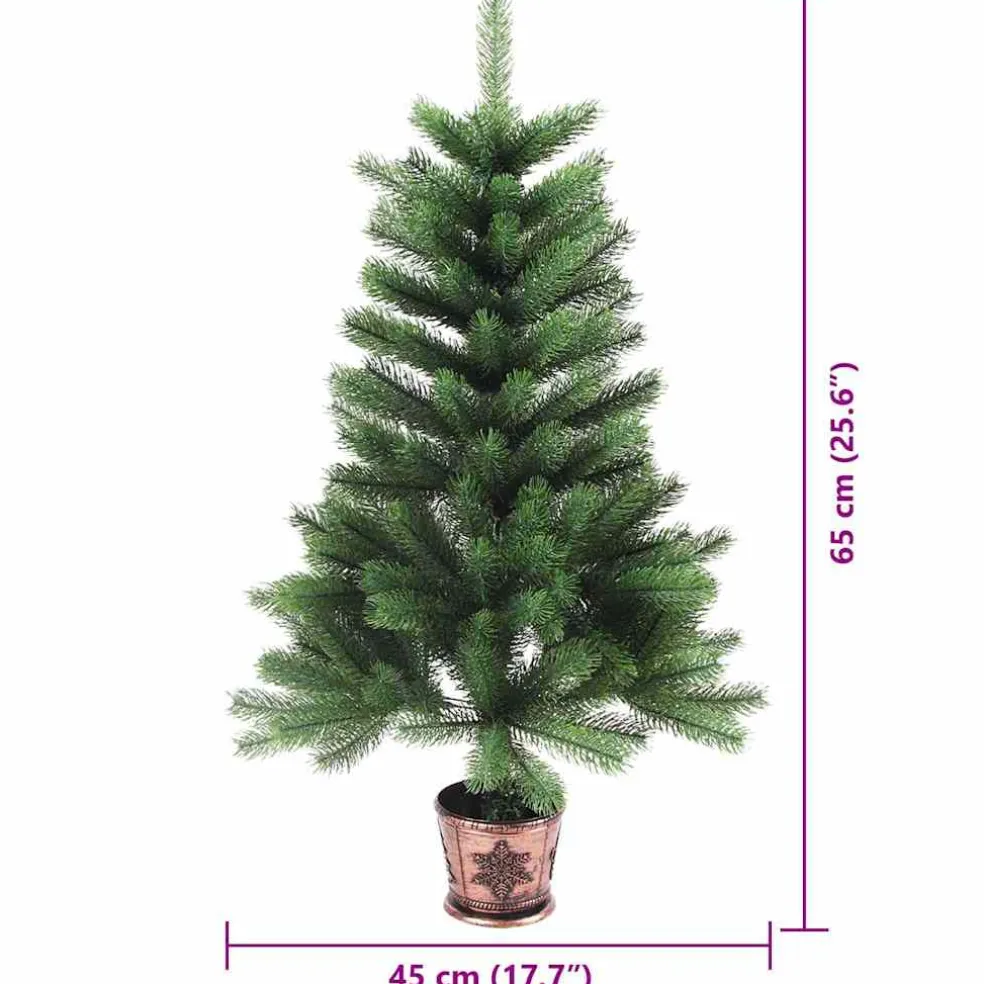vidaXL Kerstboom met 150 LED met standaard Groen 65 cm PE