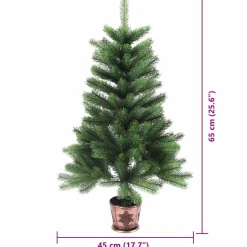 vidaXL Kerstboom met 150 LED met standaard Groen 65 cm PE