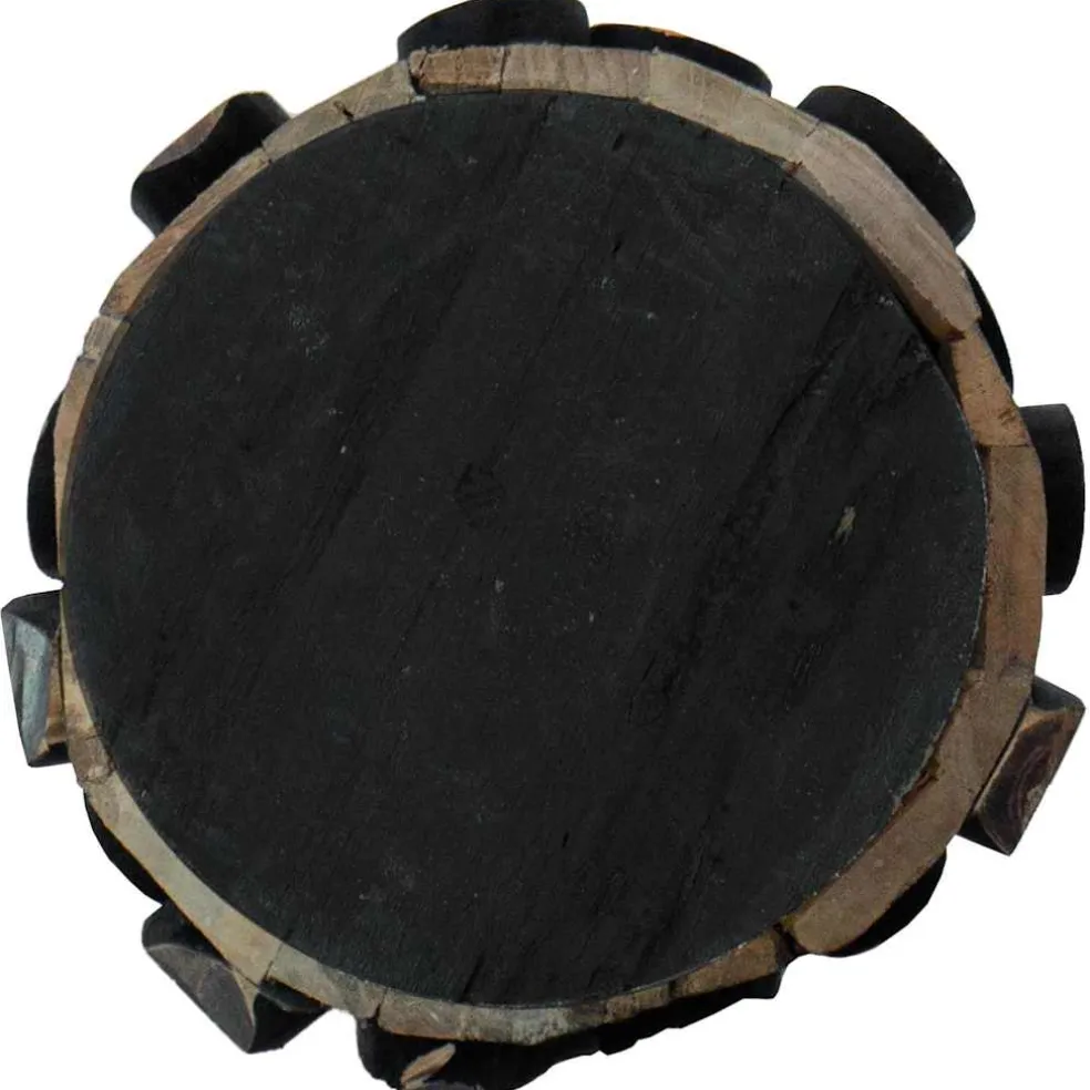vidaXL Kerstboom met standaard Bruin 61 cm Massief teakhout