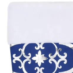 vidaXL Kerstboomrok luxe met sok 90 cm stof blauw