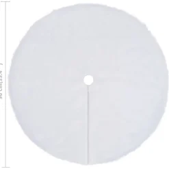 vidaXL Kerstboomrok Wit 90 cm Imitatiebont