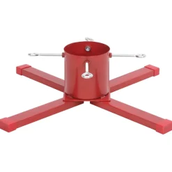 vidaXL Kerstboomstandaard 61x61x15,5 cm rood