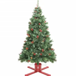 vidaXL Kerstboomstandaard 61x61x15,5 cm rood
