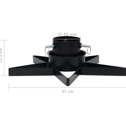 vidaXL Kerstboomstandaard 47x47x13,5 cm zwart