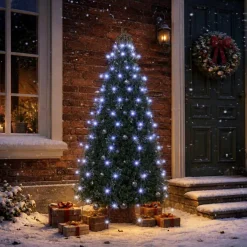 vidaXL Kerstboomverlichting met 150 LED's blauw net 150 cm