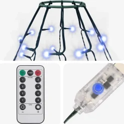 vidaXL Kerstboomverlichting met 150 LED's blauw net 150 cm