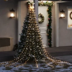 vidaXL Kerstboomverlichting 320 warmwitte LED's 375 cm
