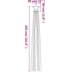 vidaXL Kerstboomverlichting 320 warmwitte LED's 375 cm