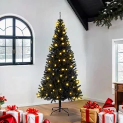 vidaXL Kerstboom Zwart 180 cm PVC