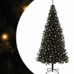 vidaXL Kerstboom Zwart 180 cm PVC