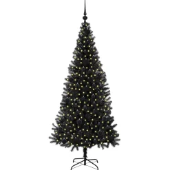 vidaXL Kerstboom Zwart 180 cm PVC