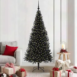 vidaXL Kerstboom Zwart 180 cm PVC