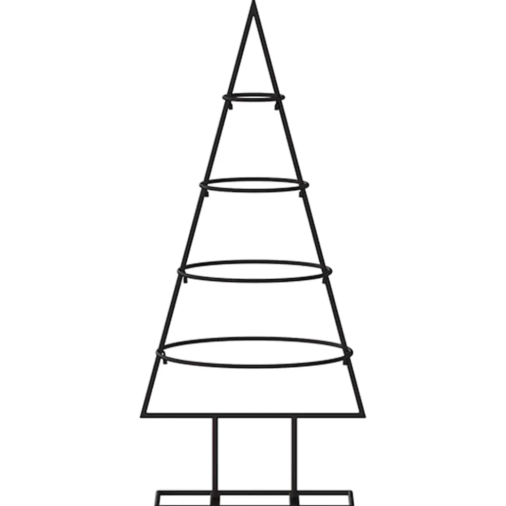 vidaXL Kerstdecoratie kerstboom 60 cm metaal zwart