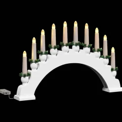 vidaXL Kerst Kaarsenboog met 10 LED Kaarsen LED's Warmwit