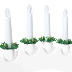 vidaXL Kerst Kaarsenboog met 10 LED Kaarsen LED's Warmwit
