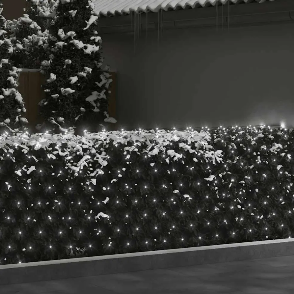 vidaXL Kerstnetverlichting 204 LED's binnen en buiten 3x2 m koudwit