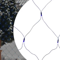 vidaXL Kerstnetverlichting 306 LED's binnen en buiten 3x3 m blauw