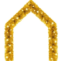 vidaXL Kerstslinger met LED-lampjes 5 m goudkleurig