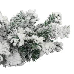 vidaXL Kerstslinger met sneeuw 5 m PVC groen