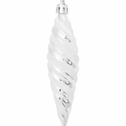 vidaXL Kerst Spiralvorm Bal 40 st Zilver 3 x 11 cm Kunststof