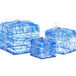 vidaXL Kerstverlichting geschenkdozen 3 st decoratief acryl koudwit