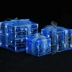 vidaXL Kerstverlichting geschenkdozen 3 st decoratief acryl koudwit