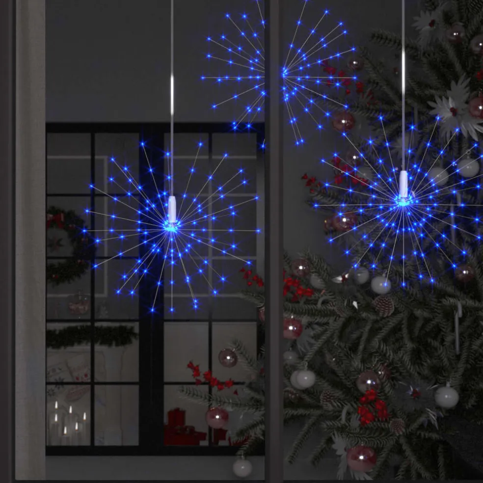 vidaXL Kerstverlichting vuurwerk 140 LED's koudwit buiten 20 cm