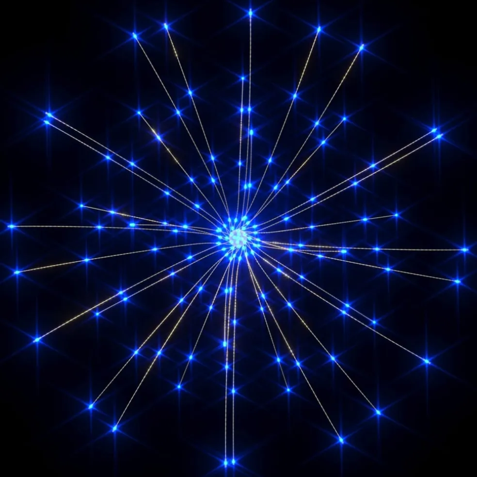 vidaXL Kerstverlichting vuurwerk 140 LED's koudwit buiten 20 cm